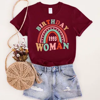 Retro 1993 Birthday T-Shirt – Maroon