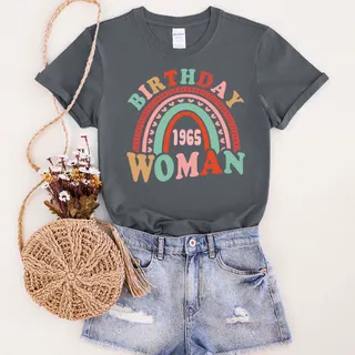 Retro 1965 Birthday T-Shirt – Dark Heather