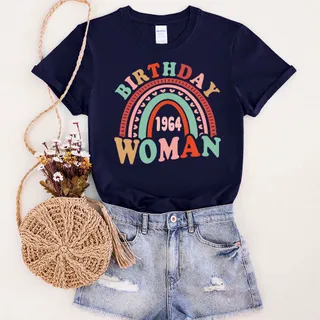 Retro 1964 Birthday T-Shirt – Navy