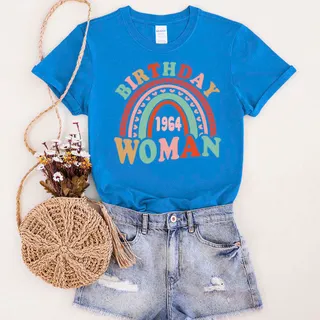Retro 1964 Birthday T-Shirt – Royal