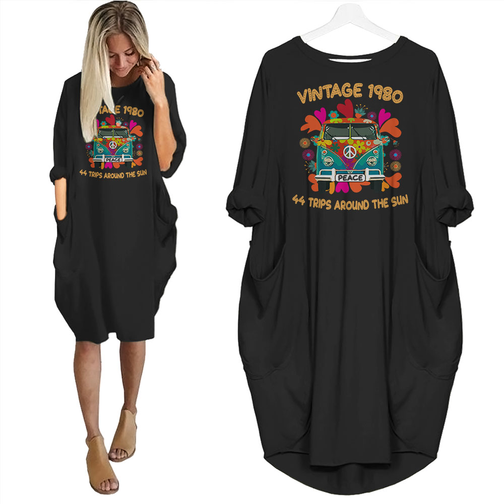 Vintage Trips 1980 Birthday Pocket Dress - variant image 1