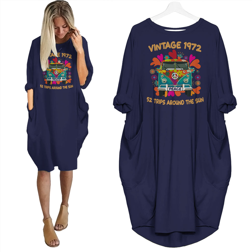 Vintage Trips 1972 Birthday Pocket Dress - variant image 1