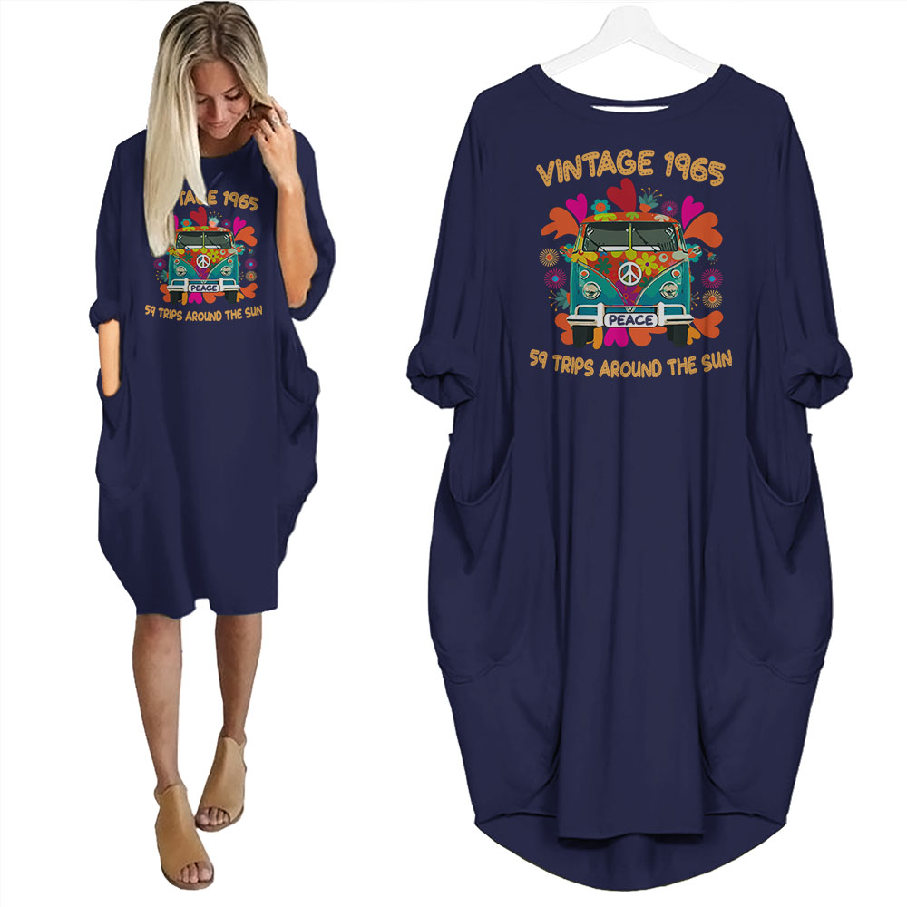 Vintage Trips 1965 Birthday Pocket Dress - variant image 1