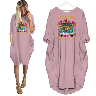 Vintage Trips 1962 Birthday Pocket Dress – Pink