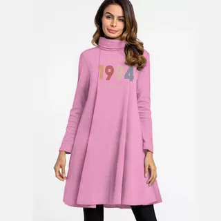 Limited Vintage 1994 Women's High Neck Dress – Pink