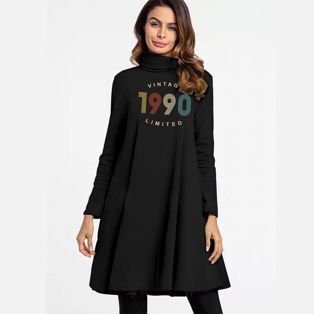 Limited Vintage 1990 Women's High Neck Dress - variant image 1