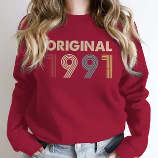Original 1991 Birthday Sweatshirt – Cardinal Red