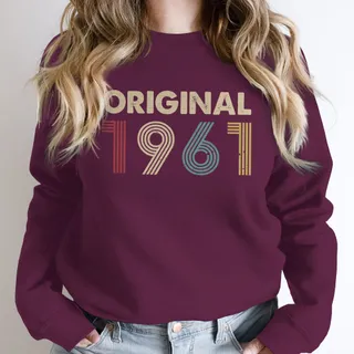 Original 1961 Birthday Sweatshirt – Maroon