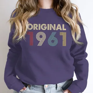Original 1961 Birthday Sweatshirt – Purple
