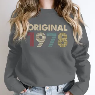 Original 1978 Birthday Sweatshirt – Dark Grey