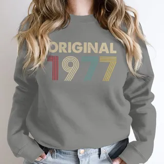 Original 1977 Birthday Sweatshirt – Grey