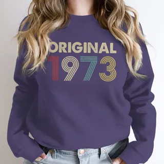 Original 1973 Birthday Sweatshirt – Purple