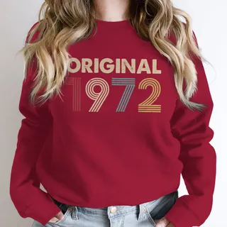Original 1972 Birthday Sweatshirt – Cardinal Red