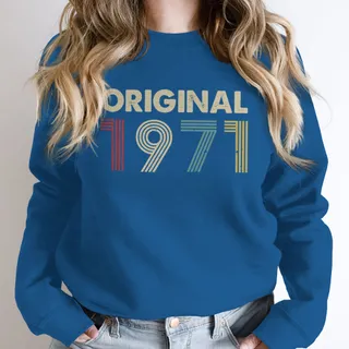 Original 1971 Birthday Sweatshirt – Royal