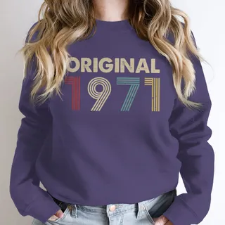 Original 1971 Birthday Sweatshirt – Purple