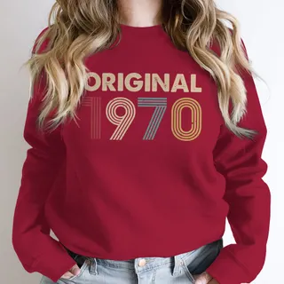 Original 1970 Birthday Sweatshirt – Cardinal Red