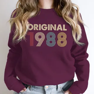 Original 1988 Birthday Sweatshirt – Maroon