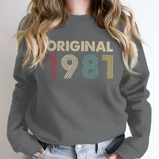Original 1981 Birthday Sweatshirt – Dark Grey