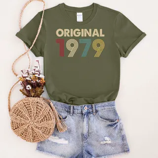 Original 1979 Birthday T-Shirt – Military Green