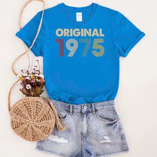 Original 1975 Birthday T-Shirt – Royal