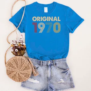 Original 1970 Birthday T-Shirt – Royal