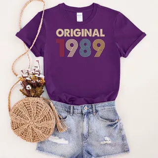 Original 1989 Birthday T-Shirt – Purple
