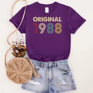 Original 1988 Birthday T-Shirt – Purple