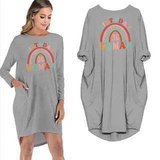 Retro 36 Birthday Pocket Dress – Grey