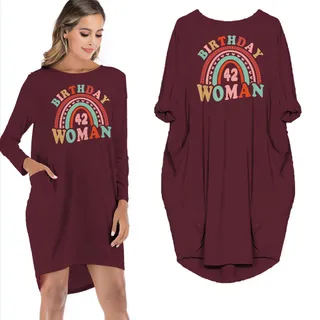 Retro 42 Birthday Pocket Dress – Red