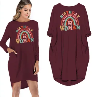 Retro 62 Birthday Pocket Dress – Red