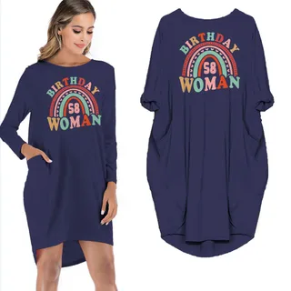 Retro 58 Birthday Pocket Dress – Blue