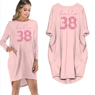 Hello 38 Birthday Pocket Dress – Pink