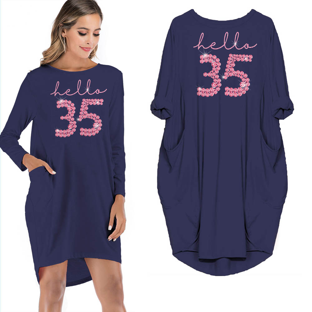 Hello 35 Birthday Pocket Dress - variant image 1