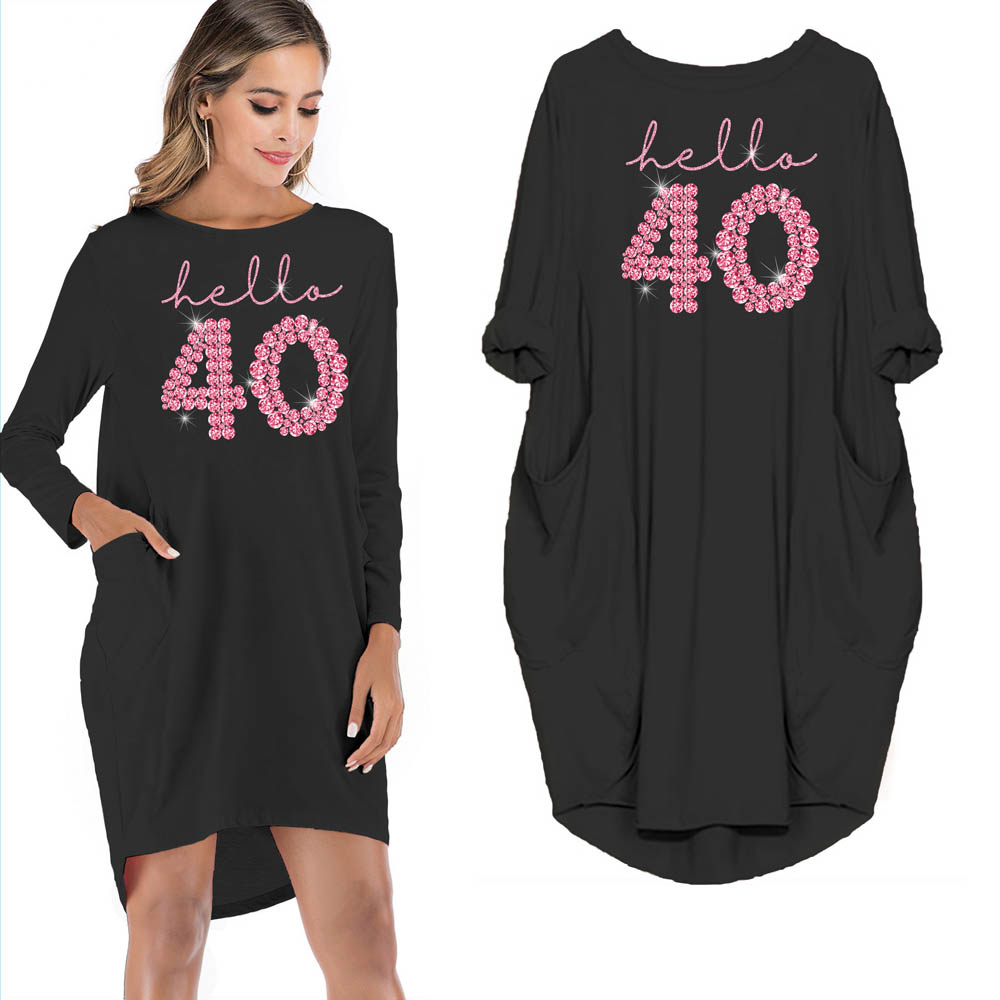 Hello 40 Birthday Pocket Dress - variant image 1