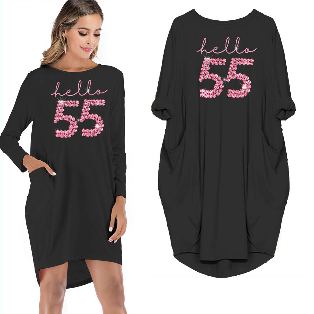 Hello 55 Birthday Pocket Dress - variant image 1