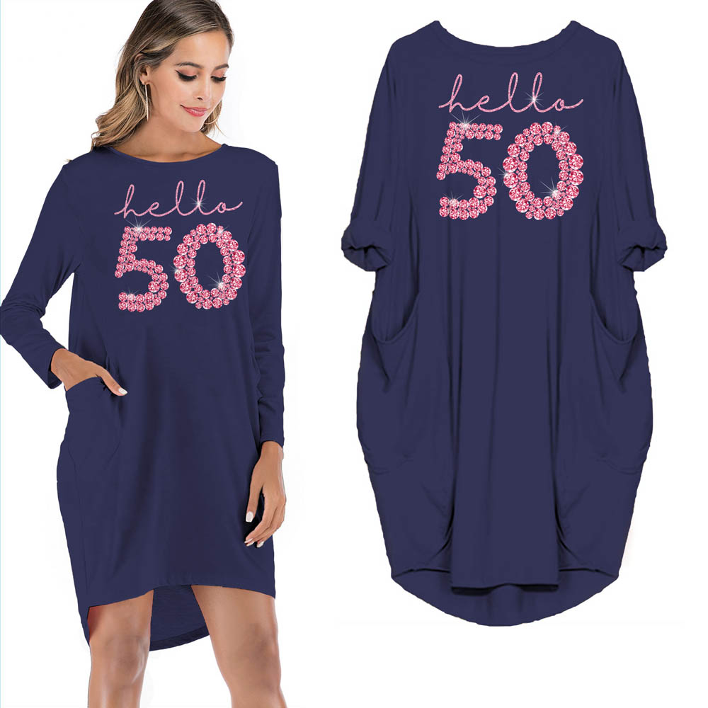 Hello 50 Birthday Pocket Dress - variant image 1