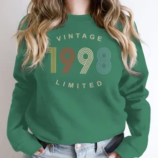 Limited Vintage 1998 Birthday Sweatshirt – Kelly Green