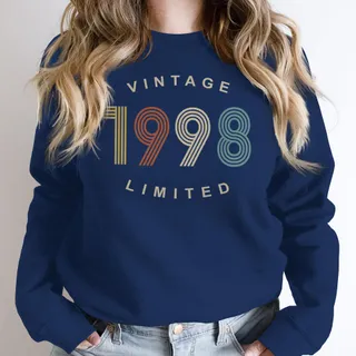 Limited Vintage 1998 Birthday Sweatshirt – Navy