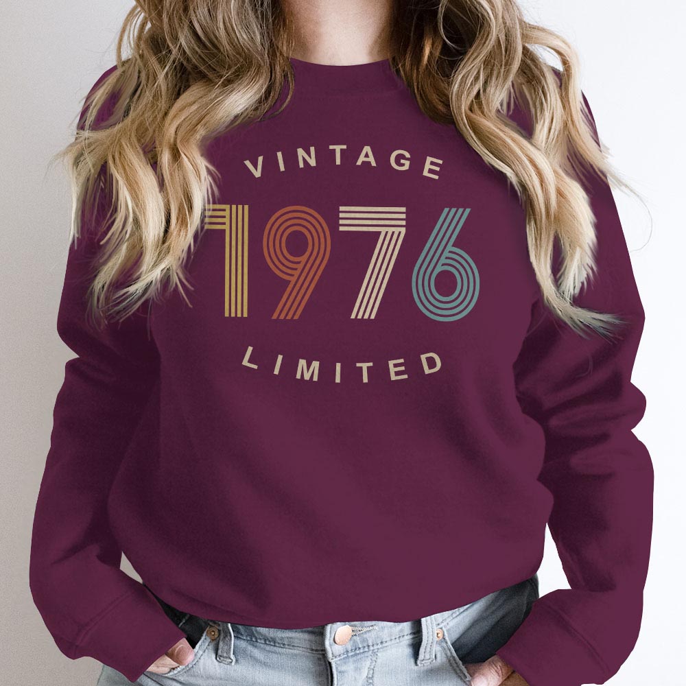 Limited Vintage 1976 Birthday Sweatshirt - variant image 1