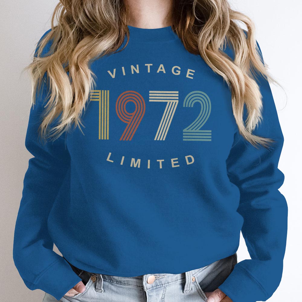 Limited Vintage 1972 Birthday Sweatshirt - variant image 1
