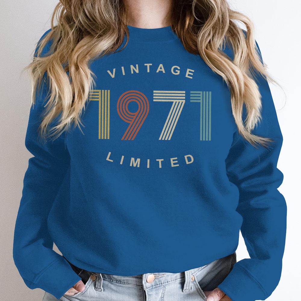 Limited Vintage 1971 Birthday Sweatshirt - variant image 1