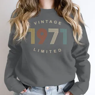 Limited Vintage 1971 Birthday Sweatshirt – Dark Grey