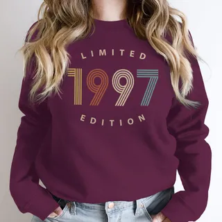 Limited Edition 1997 Birthday Sweatshirt – Maroon
