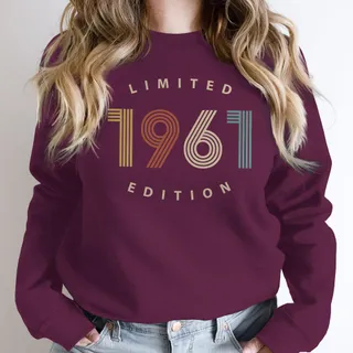Limited Edition 1961 Birthday Sweatshirt – Maroon