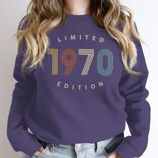 Limited Edition 1970 Birthday Sweatshirt – Purple