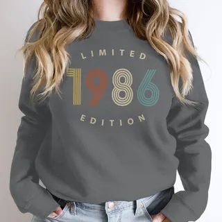 Limited Edition 1986 Birthday Sweatshirt – Dark Grey