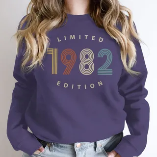 Limited Edition 1982 Birthday Sweatshirt – Purple