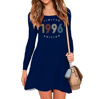 Limited Edition 1996 Birthday Women's Crew Neck Dress – Navy