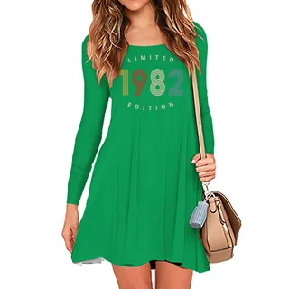 Limited Edition 1982 Birthday Women's Crew Neck Dress – Irish Green