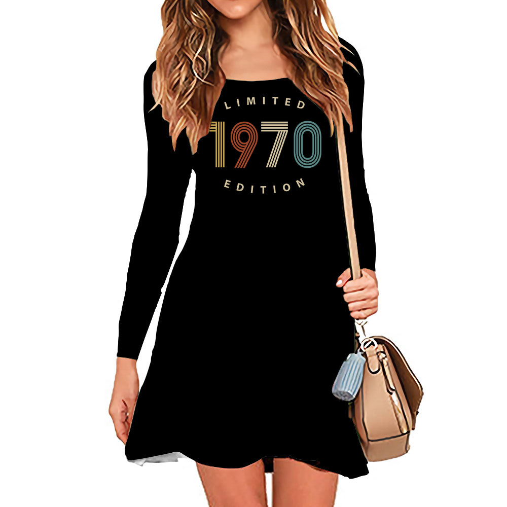 Limited Edition 1970 Birthday Women's Crew Neck Dress - variant image 1